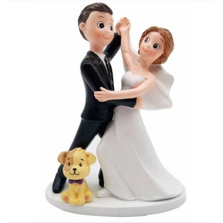 FIGURA TARTA NOVIOS CON PERRITO