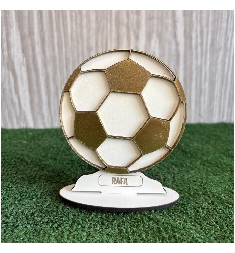 BALÓN FÚTBOL PERSONALIZADO CON NOMBRE DORADO