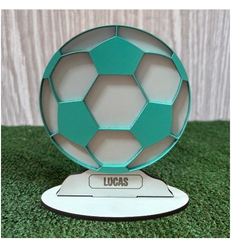 BALÓN FÚTBOL PERSONALIZADO CON NOMBRE VERDE AGUA