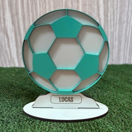 BALÓN FÚTBOL PERSONALIZADO CON NOMBRE VERDE AGUA