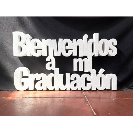 LETRAS CORCHO BIENVENIDOS A MI GRADUACIÓN