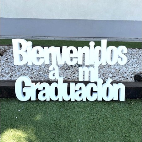 LETRAS CORCHO BIENVENIDOS A MI GRADUACIÓN