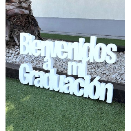 LETRAS CORCHO BIENVENIDOS A MI GRADUACIÓN