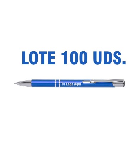 BOLÍGRAFO PERSONALIZABLE LOTE 100 UNIDADES