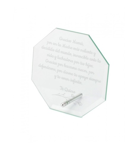 PLACA METACRILATO OCTOGONAL PERSONALIZABLE