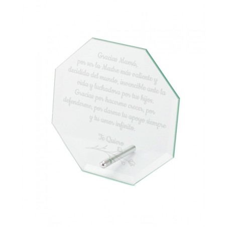 PLACA METACRILATO OCTOGONAL PERSONALIZABLE