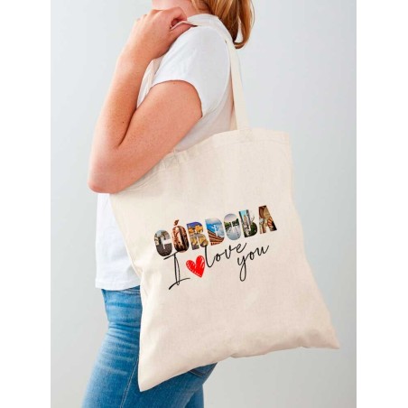 BOLSA ALGODÓN NATURAL SERIE CORDOBA MODELO ILOVEU