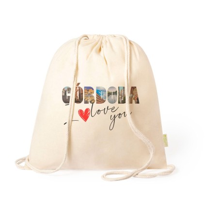 MOCHILA DE CUERDAS SERIE CÓRDOBA "ILOVEU" PERSONALIZABLE