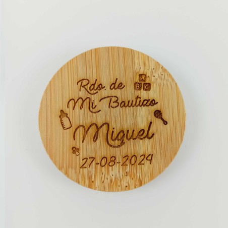 ESPEJO DE BAMBÚ GRABADO BAUTIZO 01