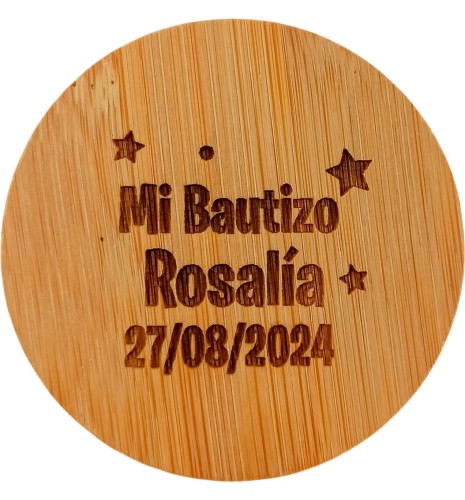 ESPEJO DE BAMBÚ GRABADO BAUTIZO 02