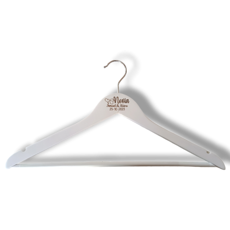 PERCHA PERSONALIZADA PARA BODA NOVIA