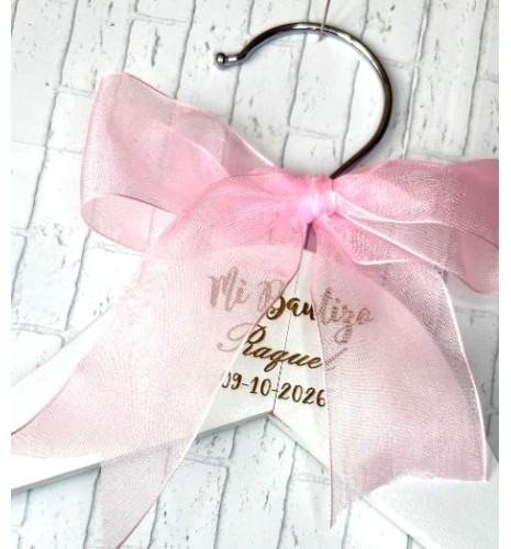 PERCHA PERSONALIZADA PARA BAUTIZO