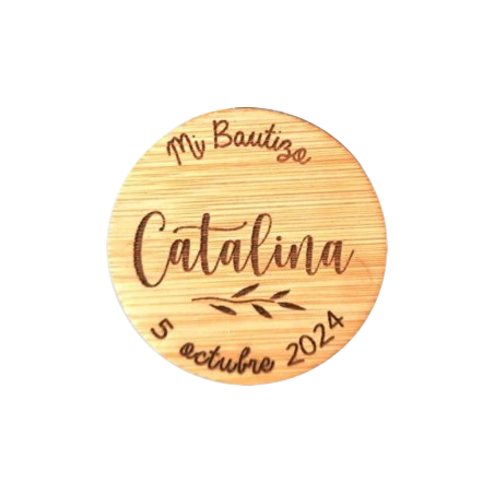 ESPEJO DE BAMBÚ GRABADO BAUTIZO 01