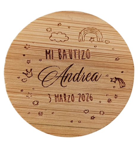 ESPEJO DE BAMBÚ GRABADO BAUTIZO 04