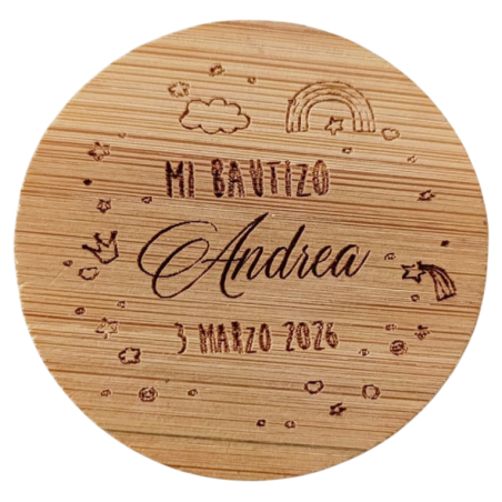 ESPEJO DE BAMBÚ GRABADO BAUTIZO 04