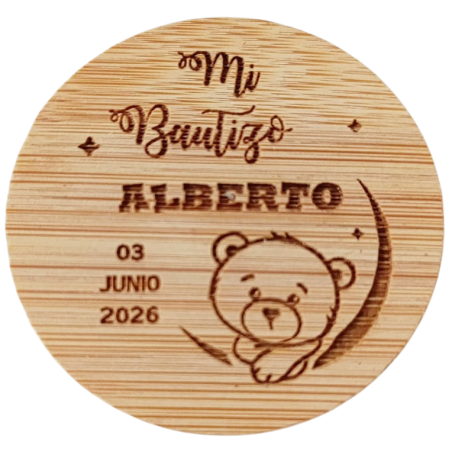 ESPEJO DE BAMBÚ GRABADO BAUTIZO 05
