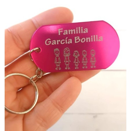 LLAVERO FAMILIA FUCSIA