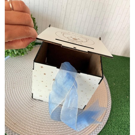 CAJA HUCHA PARA SOBRES DE BAUTIZO PERSONALIZADA
