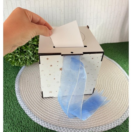 CAJA HUCHA PARA SOBRES DE BAUTIZO PERSONALIZADA