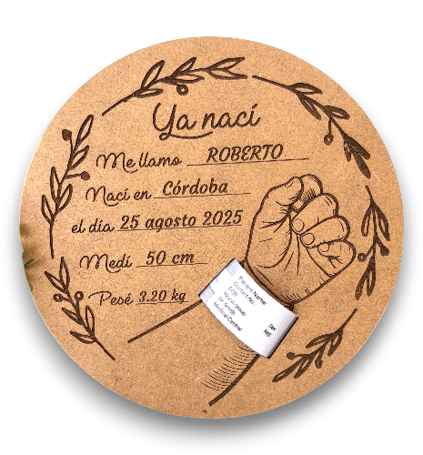 PLACA PARA PULSERA DE NACIMIENTO