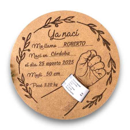 PLACA PARA PULSERA DE NACIMIENTO
