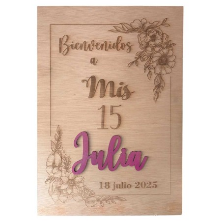 CARTEL BIENVENIDOS A MIS 15 PERSONALIZADO