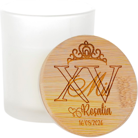 VELA PERSONALIZADA PARA MIS 15 AÑOS AROMA VAINILLA