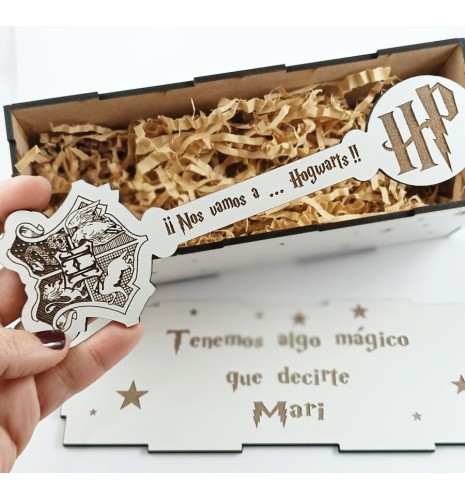 CAJA CON LLAVE MÁGICA HARRY POTTER PERSONALIZADA