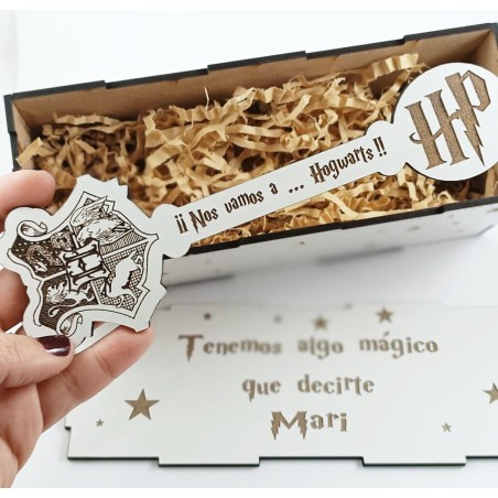 CAJA CON LLAVE MÁGICA HARRY POTTER PERSONALIZADA