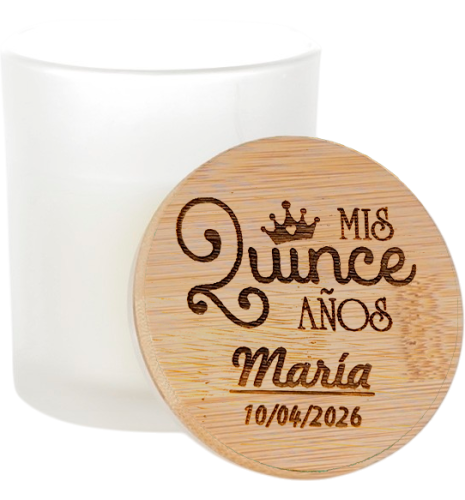 VELA PERSONALIZADA PARA MIS 15 AÑOS AROMA VAINILLA
