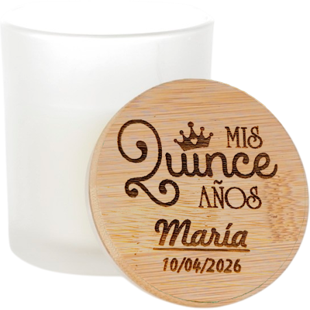 VELA PERSONALIZADA PARA MIS 15 AÑOS AROMA VAINILLA