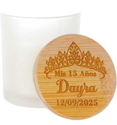 VELA PERSONALIZADA PARA MIS 15 AÑOS AROMA VAINILLA