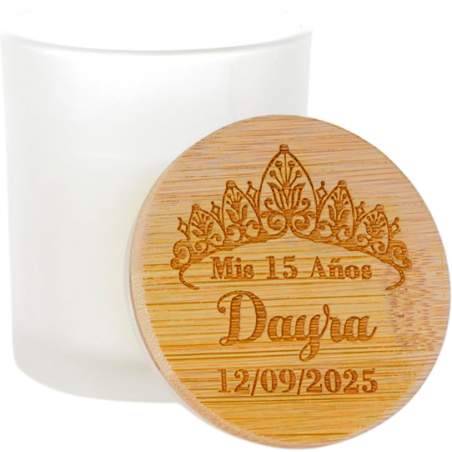 VELA PERSONALIZADA PARA MIS 15 AÑOS AROMA VAINILLA