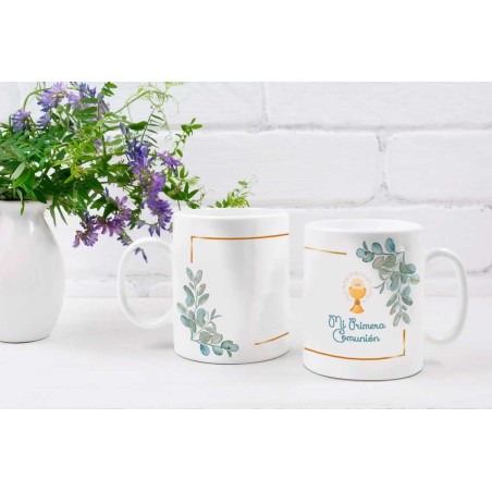 TAZA COMUNION hojas