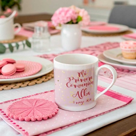 TAZA COMUNION estrellas