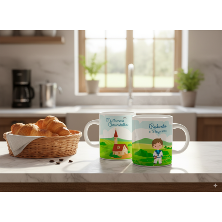 TAZA COMUNION niño misal
