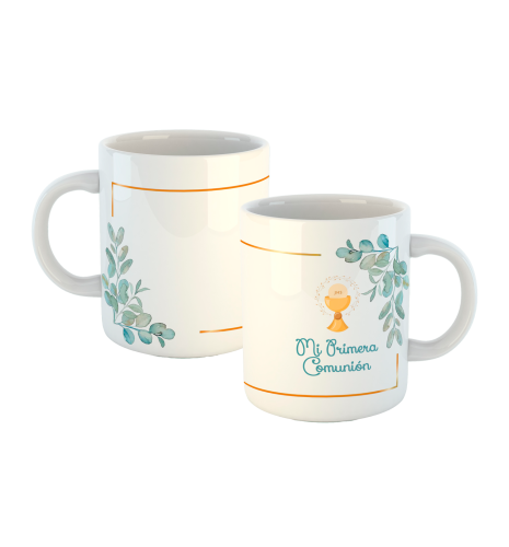 TAZA COMUNION hojas