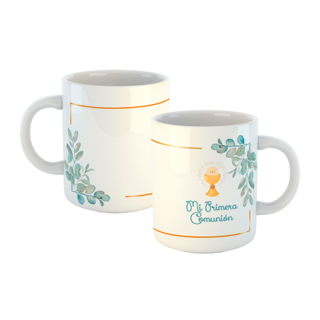 TAZA COMUNION hojas