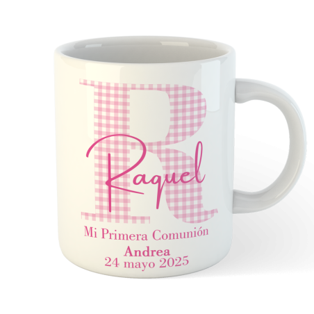 TAZA INICIALES VICHY ROSA