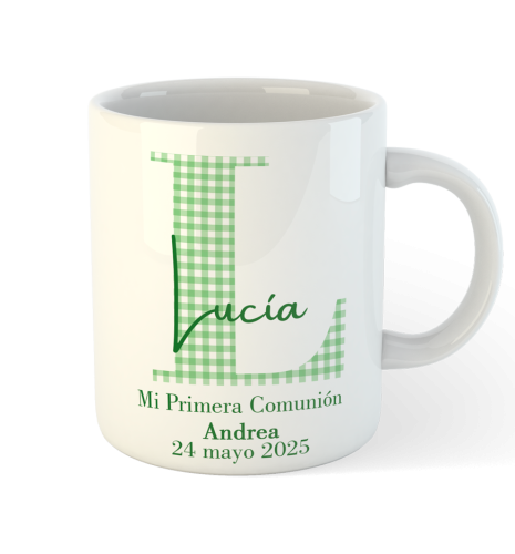 TAZA INICIALES VICHY VERDE