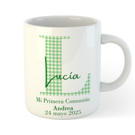 TAZA INICIALES VICHY VERDE