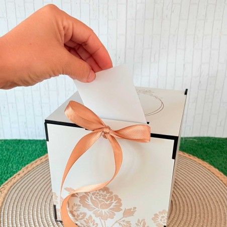 CAJA HUCHA PARA SOBRES DE BODA PERSONALIZADA