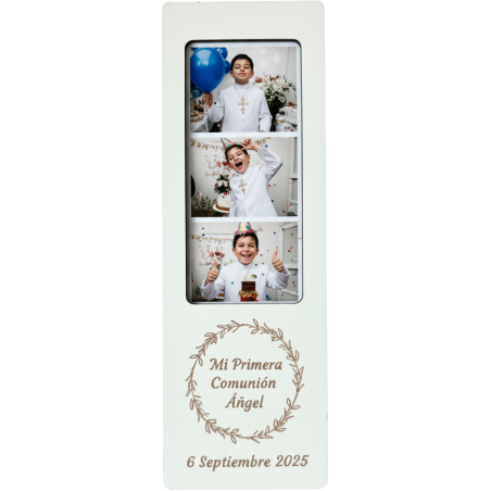 MARCO DE FOTOS COMUNIÓN TIRA FOTOMATÓN PERSONALIZADO CON IMÁN