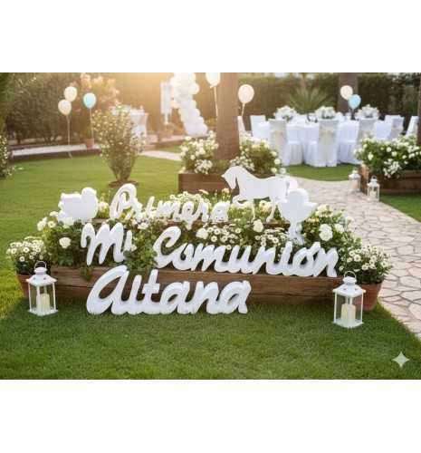 LETRAS CORCHO COMUNIÓN GRANDES PACK CABALLO