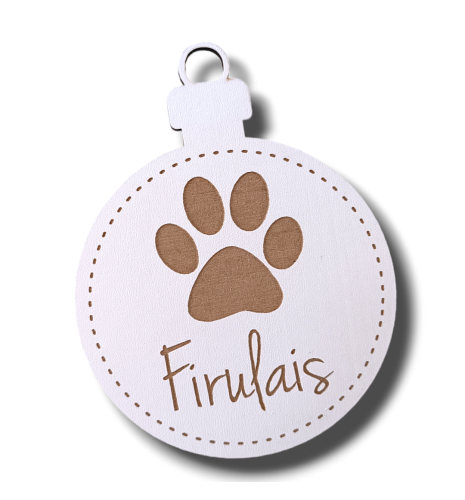 BOLA DE NAVIDAD HUELLA DE GATO BLANCA