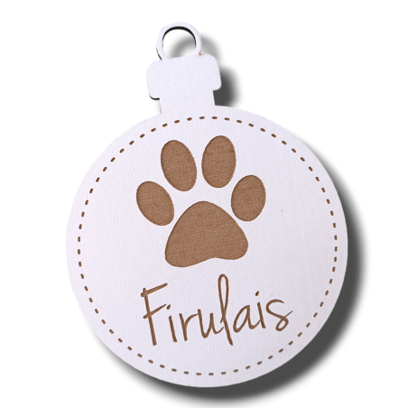 BOLA DE NAVIDAD HUELLA DE GATO BLANCA