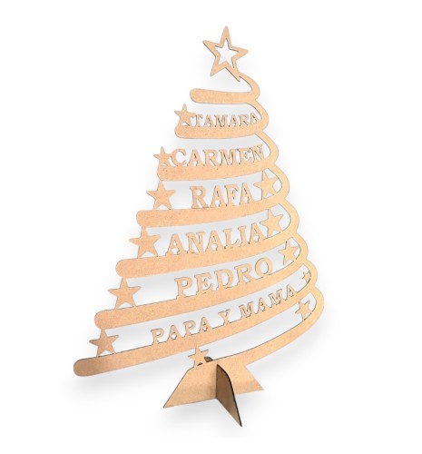 ÁRBOL DE NAVIDAD PERSONALIZADO CON LOS NOMBRES DE LA FAMILIA