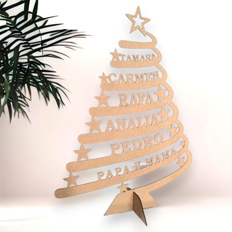 ÁRBOL DE NAVIDAD PERSONALIZADO CON LOS NOMBRES DE LA FAMILIA