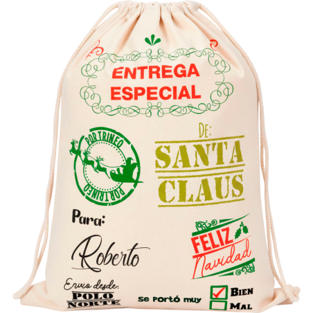 SACO NAVIDAD PERSONALIZADO - ENTREGA ESPECIAL SANTA CLAUS