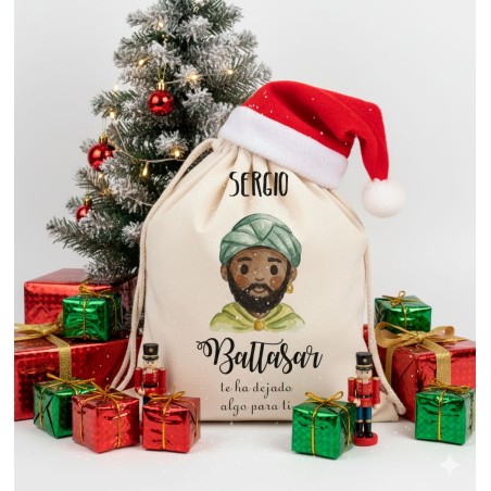 SACO NAVIDAD REY BALTASAR PERSONALIZADO